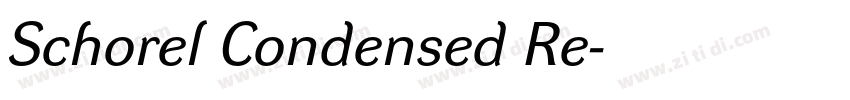 Schorel Condensed Re字体转换